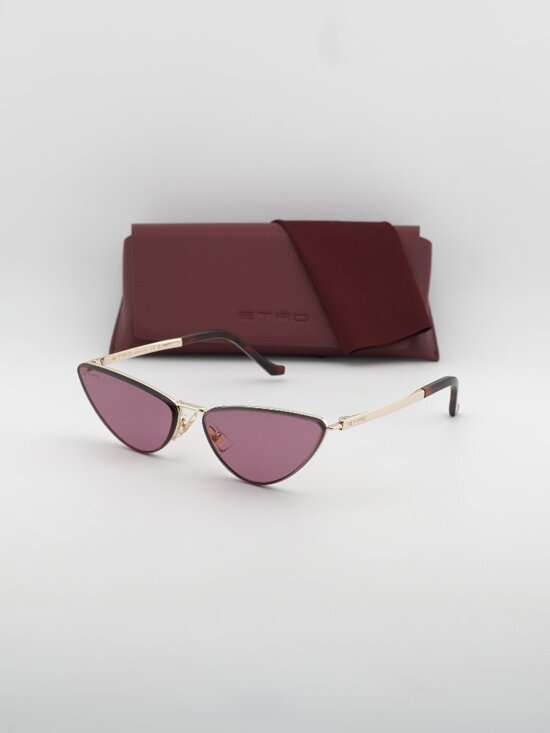 ETRO 0035/S 0000 W9 Cat Eye Sunglasses - Gold / Red main image 10